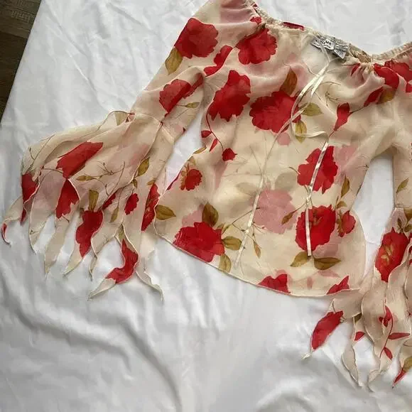 Y2K UNIQUE SPECTRUM FAIRY BLOUSE - Picture 4 of 8